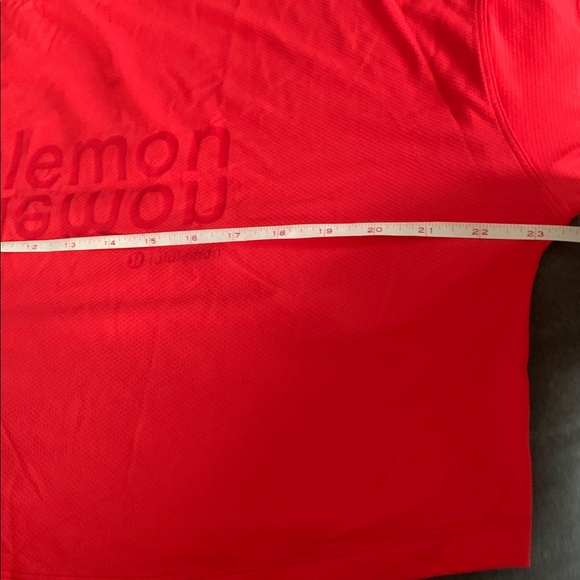 Lululemon Athletica Vibrant Red Long Sleeve Crop Tee - Picture 5 of 9